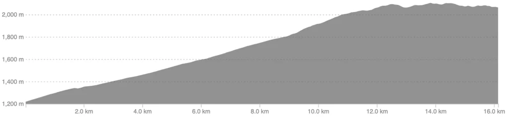 Altimetría del recorrido premio de montaña Santo Domingo